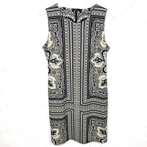 J.McLaughlin Sofia Catalina Sleeveless Dress Bursa Paisley Sheath Size Large
